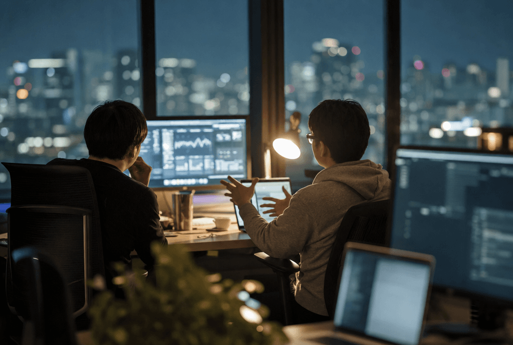 創業6年のITサービス企業で働く様子